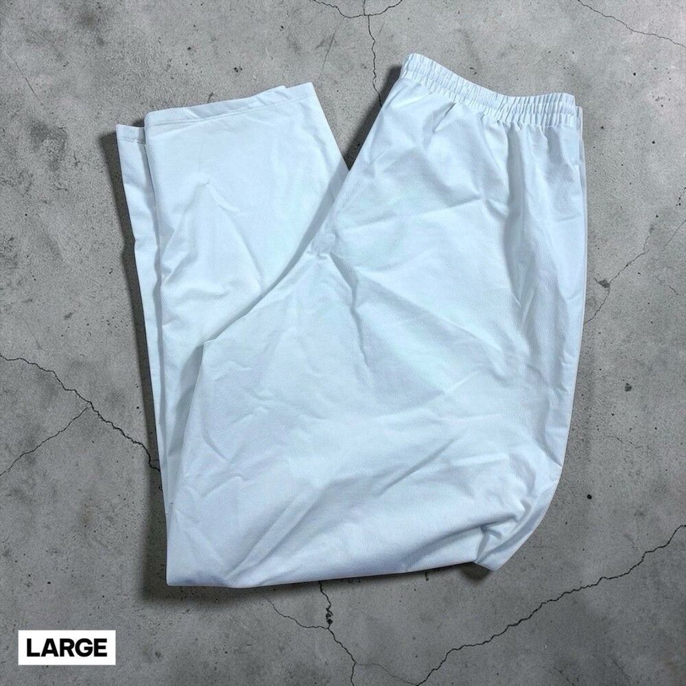 Te Verde Yoga Pants Womens LARGE Cream Nylon Drawstring Athletic Outdoor Jogger